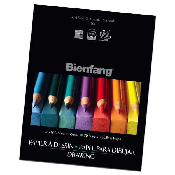 Fine quality economy sketch pad features bright white paper giving excellent contrast to pencil and Charcoal work. Offers a fine surface at a reasonable price.  60 lb paper in  50 sheet pads, Acid free. 6 per carton.