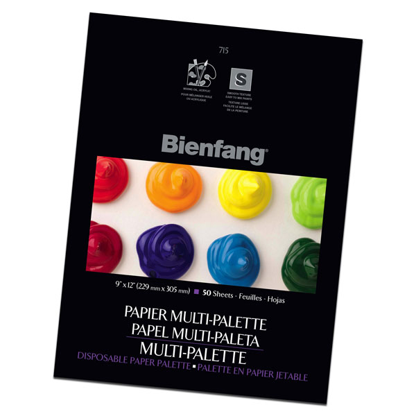 The bienfang multi-palette is designed for use with any medium. Simply tear off the top sheet to reveal a clean palette. 50 sheets per pad, square cut.