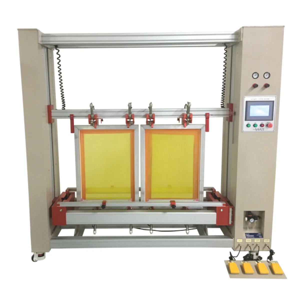 The Saati Pro Coat 25x36 provides a perfect solution for the small to medium shops that think automatic coating is too expensive to justify. Now affordable consistent quality can be accomplished with this easy to use coater. It will be realized quickly that a consistent coated screen solves many of the day to day quality issues that make it to press. This machine is truly a plug and play workhorse.