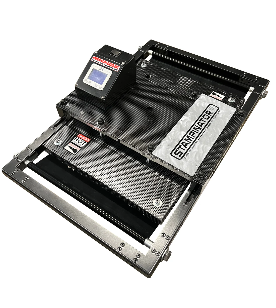 The Patented Stampinator 480 can improve your screen print quality and labor efficiencies as a dryer or high volume inline heat press.