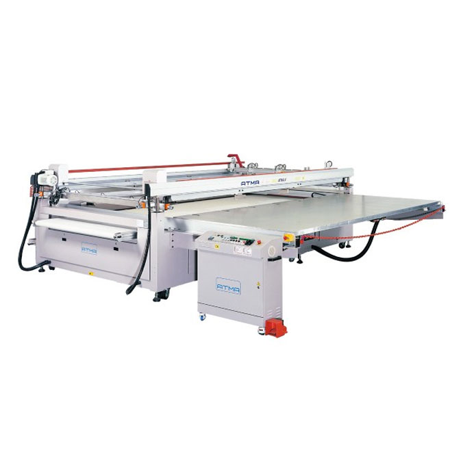 <p><h3>ATMAX JUMBO 4 POST SCREEN PRINTER</h3> All ATMA presses are built to the highest standards, assured by ISO9001 certification. The table is made from aero quality aluminum with a honey comb interior that is strong and light weight. It is driven by the highest quality German "SEW" motor on linear bearing rails with shock free speed control. This assures smooth, quiet running with a minimum of wear and accurate stop positioning. The take off on the "G Type" features a side out, reversible conveyer system. The variable speed conveyer's vacuum system holds sheets until dropped onto the dryer. Grippers adapt from 0-6mm and has a release dwell time control.</p>