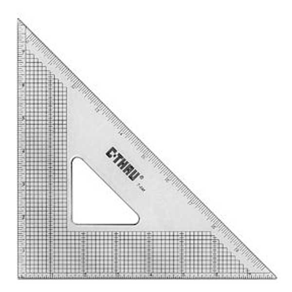 EACH -  12" ACRYL TRIANGLE 45/90 image