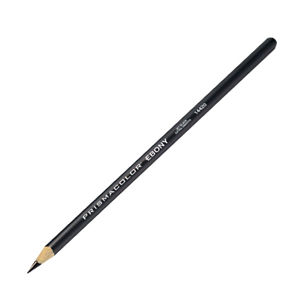 The Ebony pencil delivers satiny smooth, jet black lines for roughs, sketches and pencil illustrations. A round wood case pencil with a black finish. 12 per sleeve.