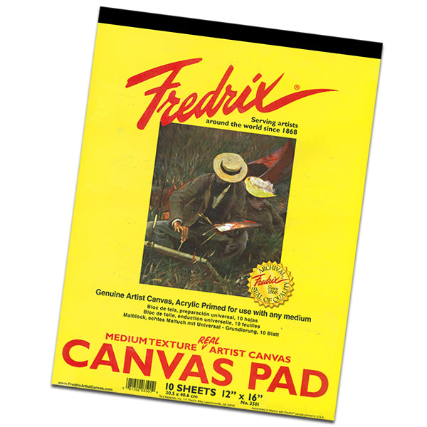 EACH -  FREDRIX CANVAS PAD 12X16" image