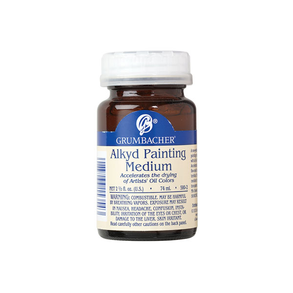 An oil modified alkyd resin in the form of a thixotropic gel. Used as a thinning medium for oil colors, which increases the drying rate. Suitable for glazing and detail work. Produces rich, transparent, luminous colors and is non-yellowing.
