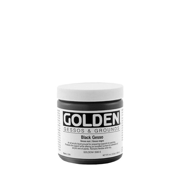 Golden Black Gesso - 8 oz.