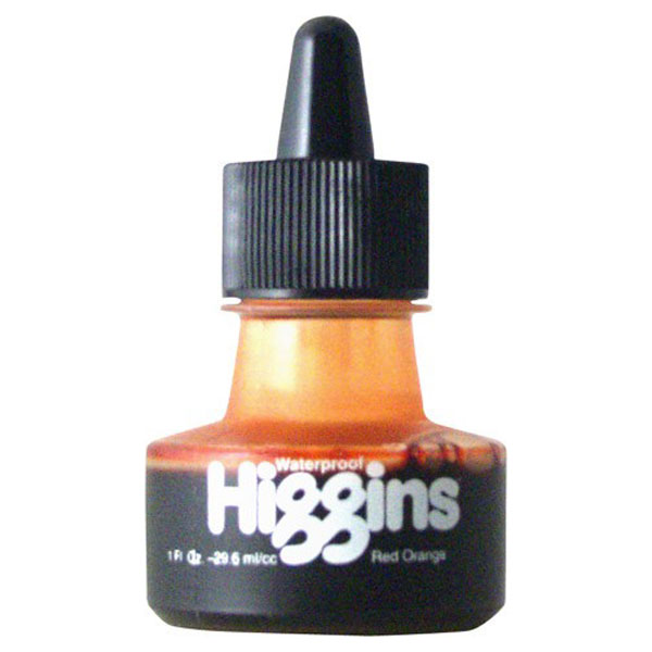 EACH -  #HIGGINS RED ORANGE INK 1 OZ image
