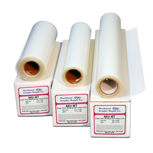 ROLL -  CLEAR INK JET FILM 44"X100' NON-W/P image