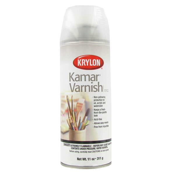 These acrylic varnishes are made from non-yellowing acrylic resin suspended in mild solvent. They are crystal clear when  dry, and form a solid, non-porous film. Being of a re-soluble nature, these varnishes can be removed, even after many years, with mineral spirits or turpentine. For use over oil, acrylic, casein, or Magna paints.