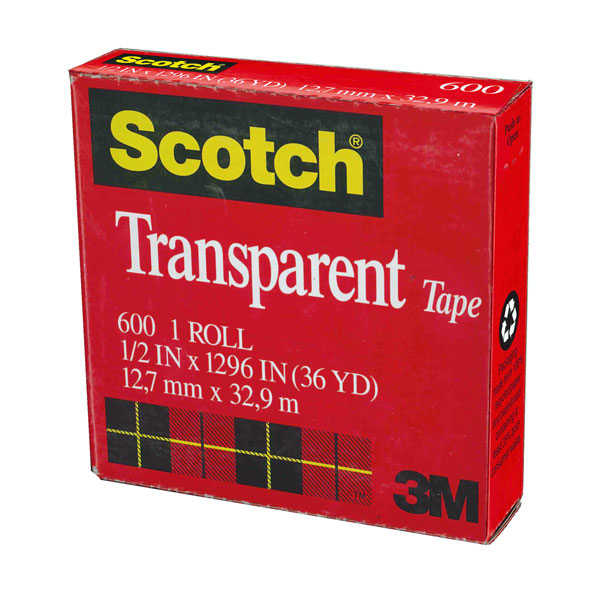 ROLL -  1/2" CELLO TAPE 1296" 1" CORE image