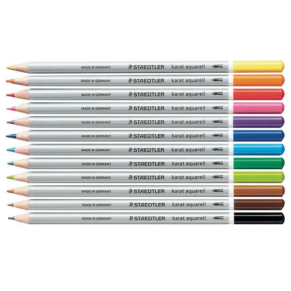 These colored pencils have brilliant, intense colors. All 60  colors allow you to draw with smooth, even color application on rough or fine toothed papers. With a brush and water, these colors can become soft washes, deep shadows or solid areas of color. In tin boxes.