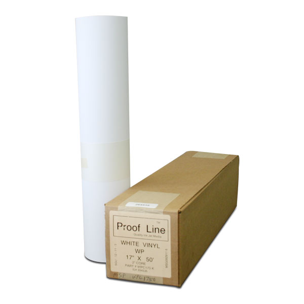 ROLL -  17"X100' PRESSURE SENS WHITE VINYL image