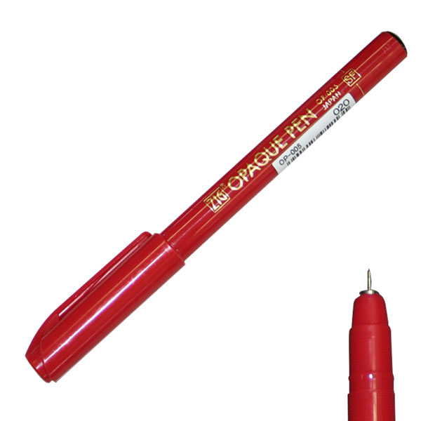 EACH -  ZIG OPAQUE PEN RED SUPER FINE image