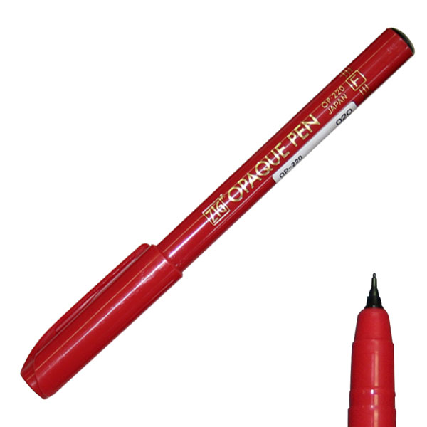 EACH -  ZIG OPAQUE PEN RED FINE image
