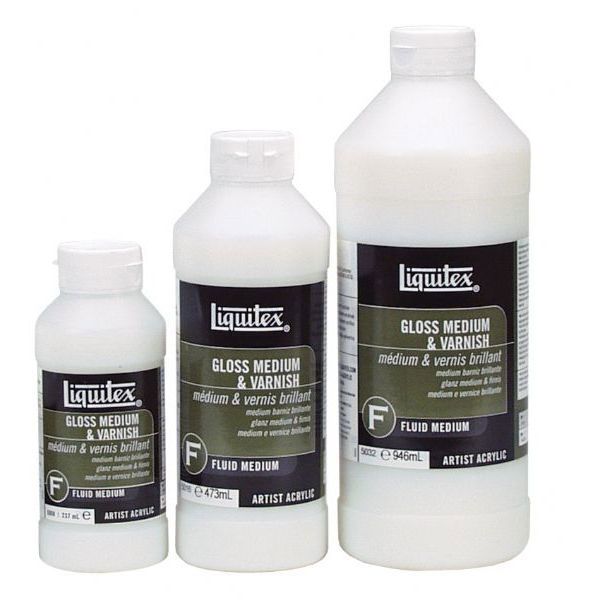 <p>All-purpose medium formulated to be mixed into acrylic paints and mediums. Mix into any acrylic paint to enhance the depth of color intensity, increase transparency, gloss, ease flow of paint and add flexibility and adhesion of paint  film. Use as a non-removable varnish to protect painting and  establish gloss sheen surface. Translucent when wet, transparent when dry. Dries to a non-tacky, hard, flexible surface that is resistant to dirt retention. Depending upon substrate, allows moisture to pass through (breathable). Will not crack as surface expands and contracts during temperature and humidity changes. Not for use over oil paint.</p>