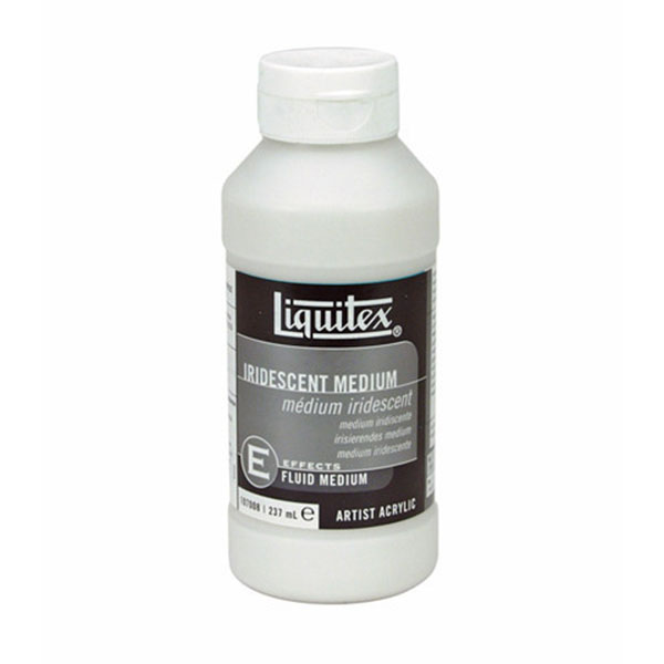 A medium that adds an iridescent or pearl-like finish to paint.