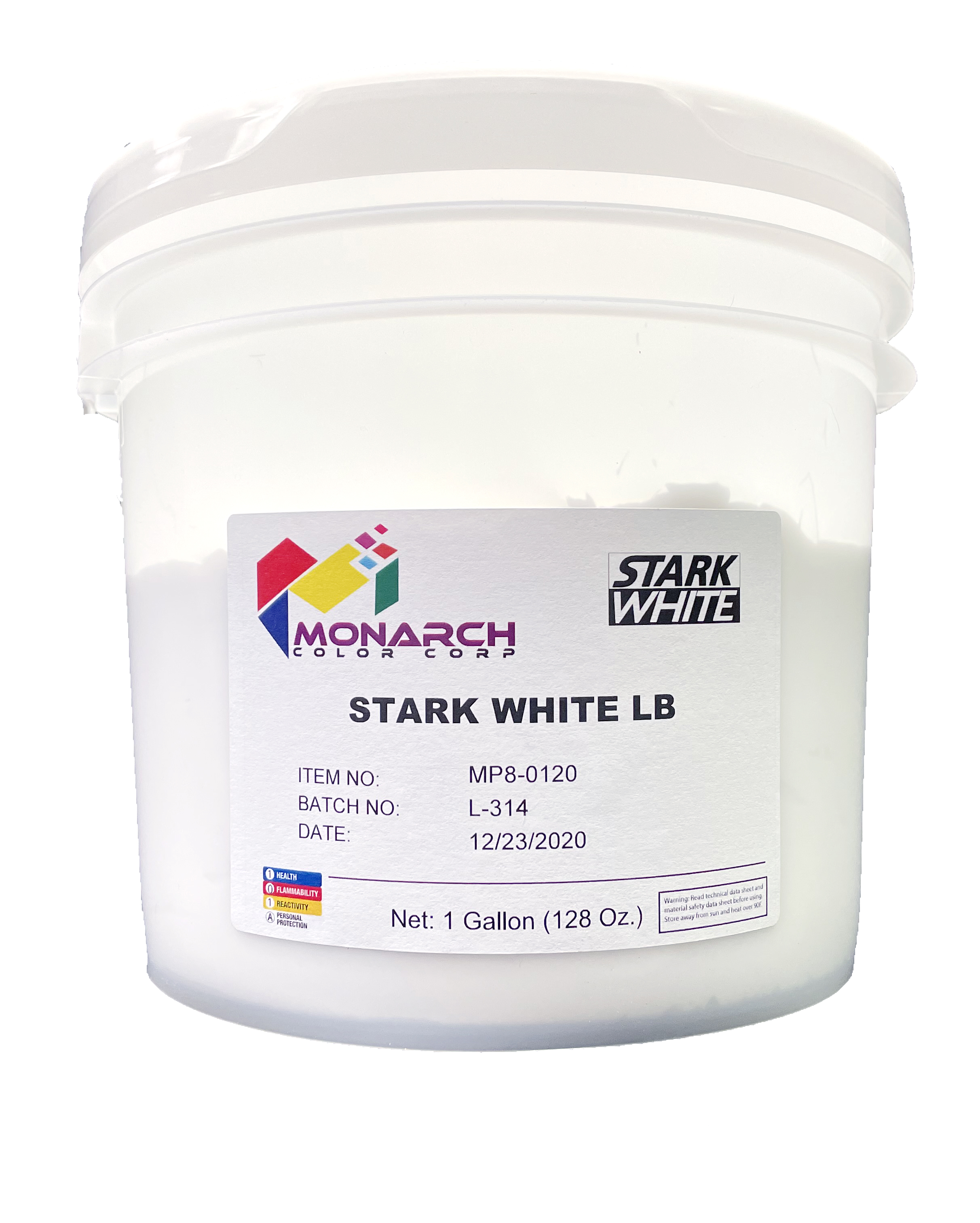 Stark LB White is a non-phthalate, lead free, High Opacity, bright, high performance white that has excellent coverage on dark garments. The low tack formula allows printing through finer mesh counts without the use of viscosity modifier. Stark LB White performs well on both automatic and manual presses. Has good bleed resistance for printing on polyester blends.