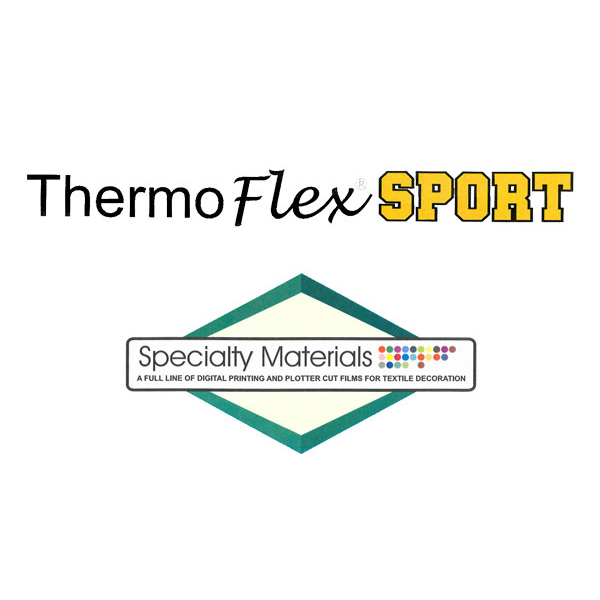 <p> ThermoFlex® Sport  is a durable thick film material designed to bridge the gaps in open-mesh athletic jersey. You can heat press ThermoFlex® Sport at a relatively low (300° F - 320° F) temperature and short dwell time (8-10 seconds), which minimizes dye migration from colored polyester jersey mesh. You can transfer ThermoFlex® Sport to nylon jersey well using the lowest temperature (300° F) and the shortest dwell time (#40;8 seconds). ThermoFlex® Sport is available in fifteen (15) standard team colors and Available in widths of 13¾," 18", and 27½" in lengths of 15', 30',  75' and 150' Withs wider than 13¾,", and lengths longer than 15' are special order.