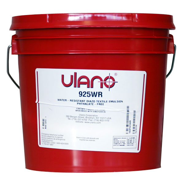Recommended for sportswear, T-shirt and textile printing. Completely water resistant and very durable. Includes a syrup-based diazo sensitizer. Available in a clear version with separate dye. Ships hazardous.