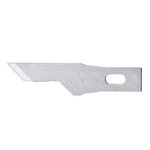 <p>The X-ACTO #16 Scoring Blade is a delicate cutting tool designed for scoring lightweight materials. The unique shape  of the blade makes it easy to change directions and perform intricate, detail cuts without ripping or tearing the material. Ideal for cutting hand cut screen films of pressure sensitive vinyl.</p>