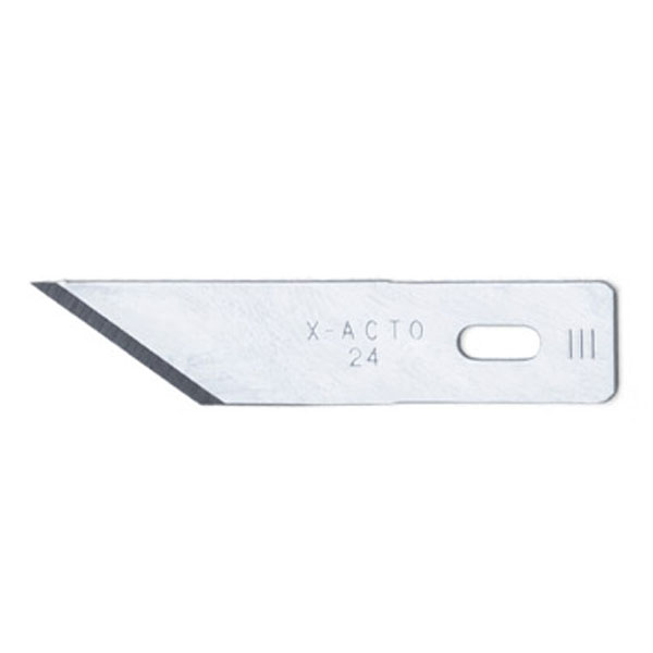 <p>The #24 Deburring Blade by X-ACTO is an excellent cutting  tool for deburring, stripping, and gasket cutting with a wide range of different materials. This deburring blade has a razor sharp, tapered edge and ultra fine point to help clear edges and tough corners.</p>